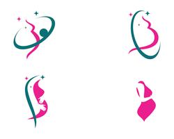 Gravid logotyp mall vektor ikon illustration