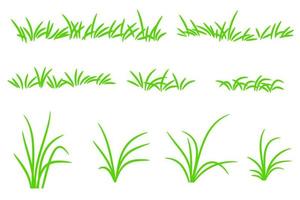 vektor grönt gräs set