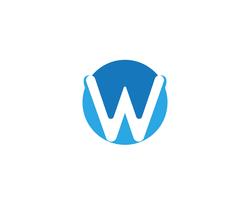 W-Buchstabe-Wasserwelle Logo Template-Vektorillustration vektor