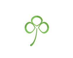 Grön Clover Leaf Logo Mall vektor