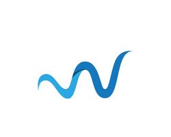 W-Buchstabe-Wasserwelle Logo Template-Vektorillustration vektor