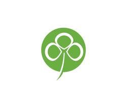 Grön Clover Leaf Logo Mall vektor