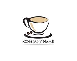 Kaffeetasse Logo Template-Vektor-Symbol vektor