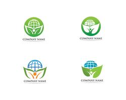Gå grön logo vektor illustration