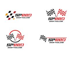 Race Flag-Symbol, einfaches Design Race Flag-Logo vektor