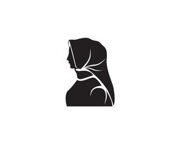 Hijab Vektor schwarzes Logo