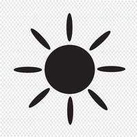 Symbol för teckensymbol för Sun Icon vektor