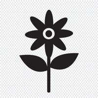 Blomma ikon symbol tecken vektor