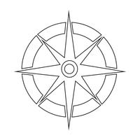 Kompass ikon symbol tecken vektor