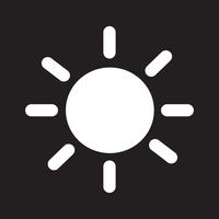 Symbol för teckensymbol för Sun Icon vektor