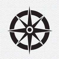 Kompass ikon symbol tecken vektor