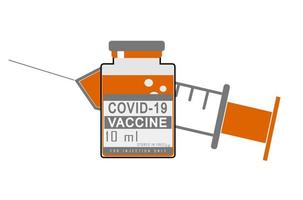produkt flaska vaccin spruta dos flytande test covid-19 corona virus sjukdom fara pandemi globalt världsomspännande skydd behandling sjukvård vetenskap patient medicin läkemedel sjukhus klinik laboratorium vektor
