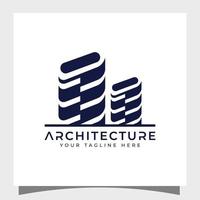 Architektur-Gebäude-Logo-Design-Vorlage Immobilien-Dienstleistungen vektor