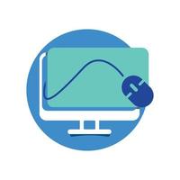 online datormus platt formgivningsmall vektor