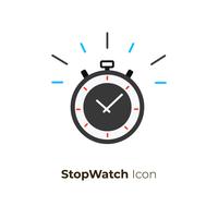 Stopwatch Ikon vektor koncept