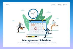 Management Zeitplan Web-Landung vektor