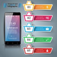 Digital gadget, smartphone tablettikonen. Business infographic. vektor