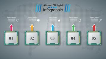 Datachip. Business infographic. vektor