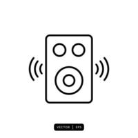 Audio-Lautsprecher-Symbolvektor - Zeichen oder Symbol vektor