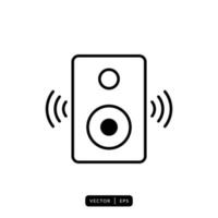 Audio-Lautsprecher-Symbolvektor - Zeichen oder Symbol vektor