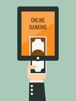 Mobile banking. Vektor illustration