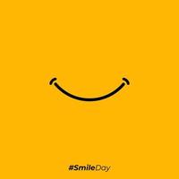 Lächeln-Emoticon-Symbol für Weltglück-Vektor-Template-Design-Illustration