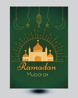 ramadan kareem islamischer bannervektor kostenloser vektor