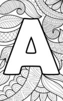 alphabetische malbuchseitenillustration vektor