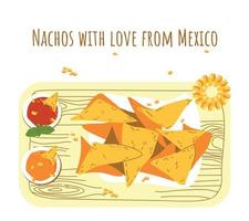 Knusprige Nachos-Chips aus Mexiko vektor