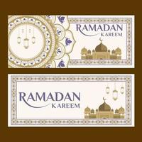 ramadan kareem illustration grußbanner. Social-Media-Banner, Illustrationen, Moscheen und Ornamente.