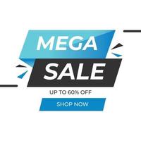 Mega-Sale-Banner-Design-Vorlage und Sonderangebot vektor