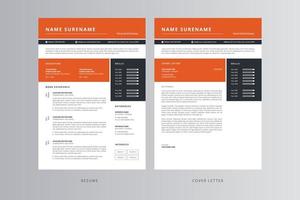 professionell CV och mall för personligt brev. pro vektor