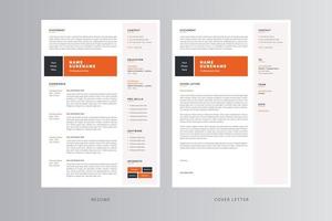 professionell CV och mall för personligt brev. pro vektor