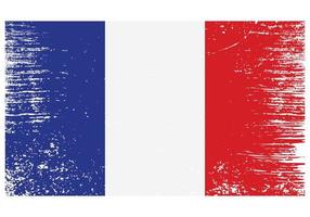 Frankreich Nationalflagge mit Grunge-Textur vektor