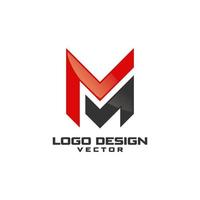m bokstav alfabetet logotyp design vektor