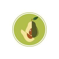 Avocado-Vektor-Symbol Vorlage Hintergrund Illustration vektor