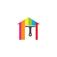 bunte Hausmalerei Service Vektor Icon Logo Design Vorlage