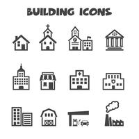 symboler för byggnadssymboler vektor