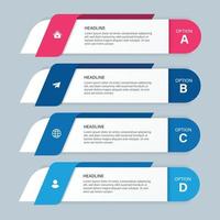 steg affärsdata visualisering tidslinje process infographic malldesign med ikoner vektor