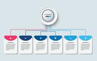 steg affärsdata visualisering tidslinje process infographic malldesign med ikoner vektor