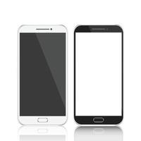 smartphones svart och vitt. smartphone isolerad. vektor illustration