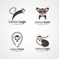 lemur logotyp designmall. vektor illustration