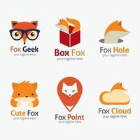 fox logotyp formgivningsmall. vektor illustration