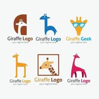 Designvorlage für Giraffen. Wildtier-Vektor-Illustration vektor