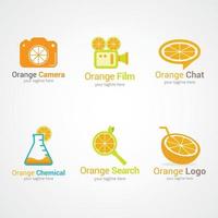 Designvorlage für orangefarbenes Logo. Vektor-Illustration vektor