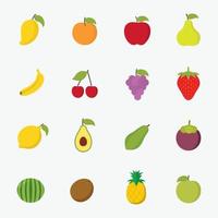 Design-Vorlage für Obst-Icons. Vektor-Illustration vektor