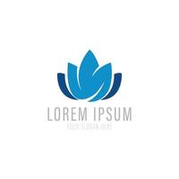 Lotusblumen-Logo-Vektor-Design. vektor