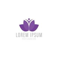Lotusblumen-Logo-Vektor-Design. vektor