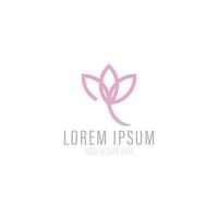 Lotusblumen-Logo-Vektor-Design. vektor