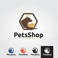 minimale Logovorlage für Tierhandlungen - Vektor